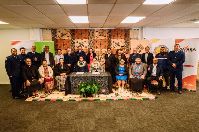 photograph of the people who signed the MOU between Cause Collective and NZ Police