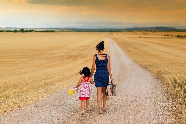 Mother-and-child-long-path